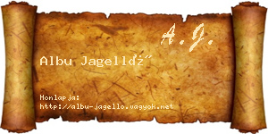 Albu Jagelló névjegykártya